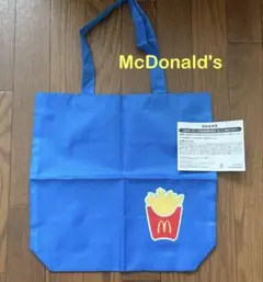 マクドナルド エコバッグ マックフライポテト柄 ブルーのサムネイル