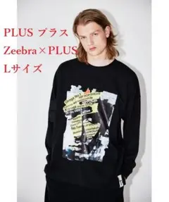 PLUS プラス　Zeebra×PLUS フォトロンTEE 長袖　ロングTシャツ