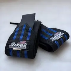 Schiek リストラップ 黒/青