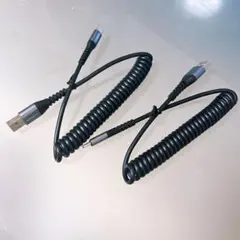 USB C ケーブル 0.4Mから1Mまで 伸びる 最大3A急速充電