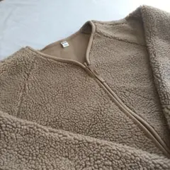 UNIQLO☆美品　ソフトボアフリースVネックカーディガン（長袖）L