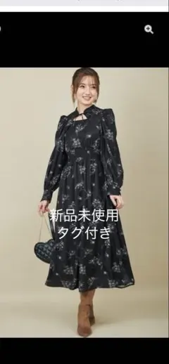 【新品タグ付】31 Sons de modeデコルテ開き花柄ワンピース