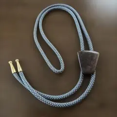 ループタイ　ボウタイ　アンティーク　ヴィンテージ　ブラウン　石　ストーン