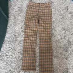 BURBERRY BLUE LABEL チェック柄カジュアルパンツ