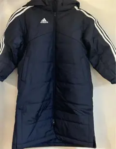 アディダス キッズ ベンチコート　 ロングコート ネイビー 120