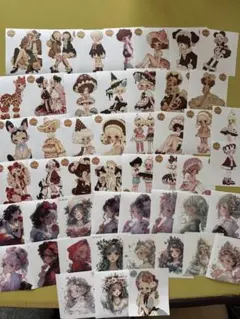 nene 様 49枚　まとめ売り　人物ステッカー　コラージュ素材　紙もののサムネイル