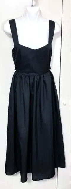 rpsブラック ノースリーブ フレアジャンバスカート　重ね着ワンピース