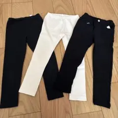 １１０ パンツ 3点セット（黒・白）