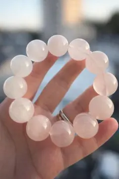 稀少石♡レア大玉18ミリ　キラキラ　モルガナイト　ブレスレット