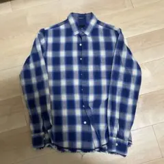 ナノユニバースGROUND FLOOR ビンテージ風チェックシャツ