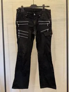 tornado mart python lace up flare denim - メルカリ
