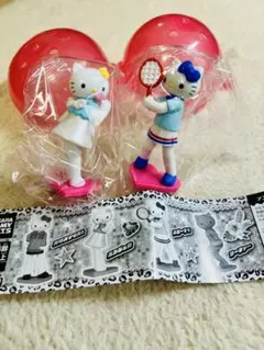 ガチャガチャ　ハローキティ スタイルアップフィギュア 2種