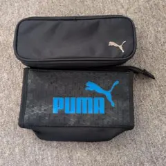 PUMA 2層式ナイロン筆箱 ブラック