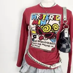Y2K❤️ HYSTERIC MINI ミニちゃん サークルロゴ 半袖パーカー - メルカリ