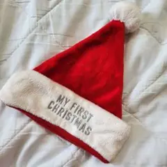 初めてのクリスマス　MY FIRST CHRISTMAS サンタ帽子　０歳　１歳
