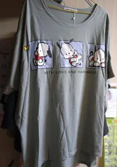 ポチャッコ　 オーバーサイズTシャツ グレー　３L