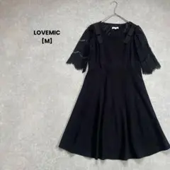 a1674＊LOVEMIC オケージョンワンピース　黒【M】マタニティ　授乳服