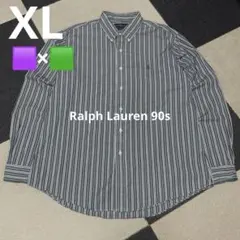 Ralph Lauren 90s Custom Fitストライプ 長袖シャツ