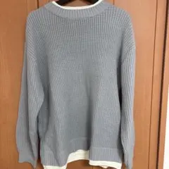 MinoriTY レイヤード風ニット ブルーのサムネイル