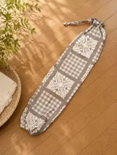 ハンドメイド♡パウケース ハワイアン生地 グレー チェック