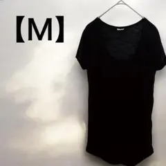 ブラック 半袖 Tシャツ 【Mサイズ】 トップス メンズ レディース