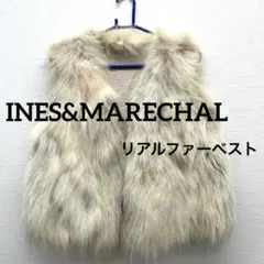 【M10】ines&marechal イネスエマーシャル リアルファー　ベストのサムネイル