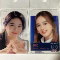 新品2枚セット NiziU アヤカ＆リオ クリアカードトレカ 8.5×5.5cm