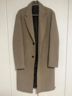 【ZARA】チェスターコート ロング丈 グレージュ Mサイズ