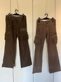 ２点セット　L カーゴパンツ 多機能ポケット付き