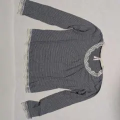 Melrose/Claire ネイビー/ホワイトストライプ 長袖トップスのサムネイル