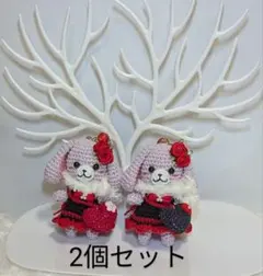 垂れ耳うさぎあみぐるみキーホルダー 430