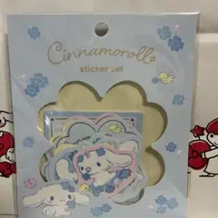 ステッカーセットとストラップ（水色クローバー）シナモロール　セット　新品未開封