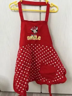 ミニーマウス 水玉エプロン
