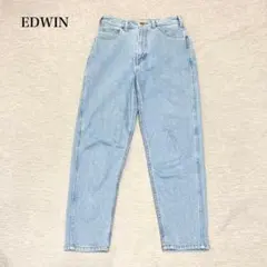 エドウィン デニムパンツ(M) ブルー　テーパード　大人カジュアル　革パッチ