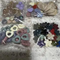 ビーズセット 多色 ハート 花 形