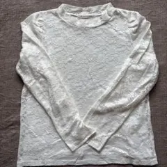 MAJESTIC LEGON オフホワイトレース長袖トップス　F