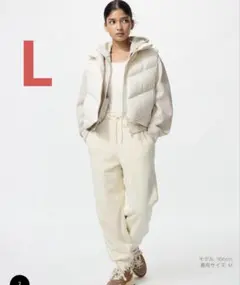 ユニクロ　フリースイージーパンツ　新品　オフホワイト ホワイト　白　l