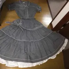 カネコイサオ 段々たくしあげワンピース ピンクハウス