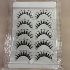 つけまつ毛　韓国風　キラキラまつ毛　5ペア