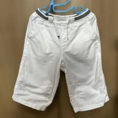 バーバリー　白　パンツ　半パン　120A ホワイト　男　120
