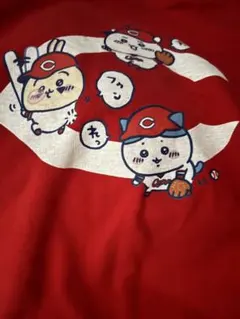 ちいかわ×カープ 広島東洋カープ サークルTシャツ ロゴ レッド サイズM