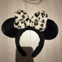 ミニーマウス耳 カチューシャ レオパード柄