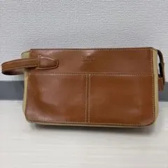 TAKEO KIKUCHI クラッチバッグ レザー キャンバス