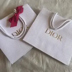 新品☆DIOR☆ショップ袋　ショッパー　リボン付き　2枚セット