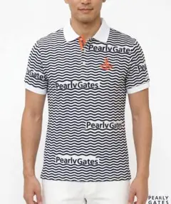 PEARLY GATES 波模様 ポロシャツ サイズ5