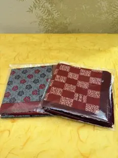 いせ辰　花柄小風呂敷２枚セット　和柄　江戸千代紙　未使用品