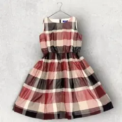 美品✨ ブルーレーベルクレストブリッジ ノースリーブワンピース CBチェック M