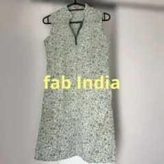 fab India クルタ　ノースリーブ　xs ブロックプリント　インドのサムネイル