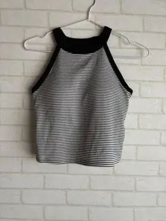 新品GUブラフィール クロップドホルターネックタンクトップ カップ付き Mサイズ