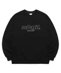 mahagrid ブラック クルーネック スウェット